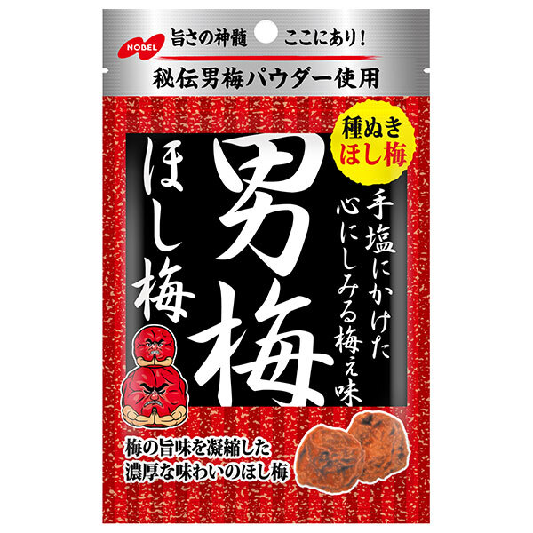 楽天市場】ノーベル製菓 男梅ほし梅 20g×6個入｜ 送料無料 お菓子 うめ