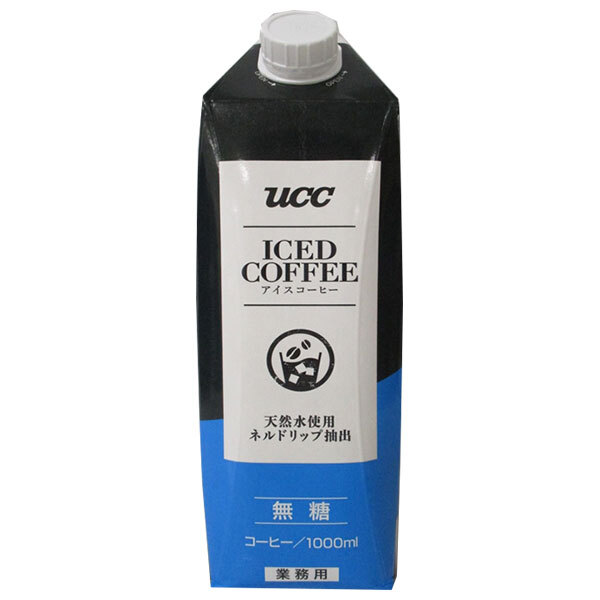 UCC アイスコーヒー 業務用 無糖 1000ml紙パック×12本入×(2ケース)｜ 送料無料 ucc 1l 1L コーヒー 珈琲 業務用 アイスコーヒー