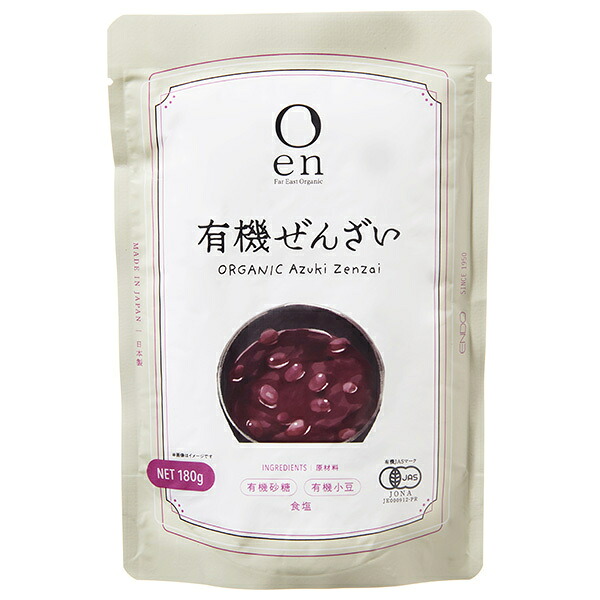 遠藤製餡 en 有機ぜんざい 180g×30(5×6)個入×(2ケース)｜ 送料無料 ぜんざい 生和菓子 有機ぜんざい パウチ