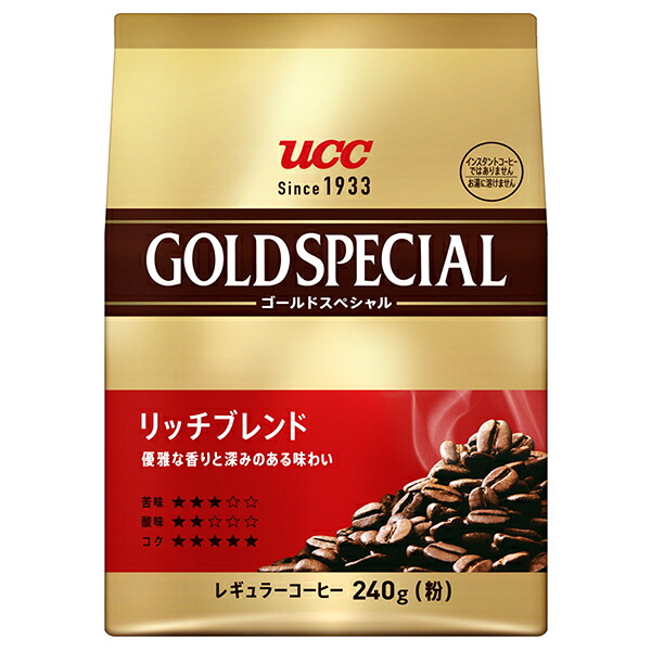 UCC ゴールドスペシャル リッチブレンド 240g×12袋入×(2ケース)｜ 送料無料 レギュラーコーヒー 珈琲 嗜好品 コーヒー