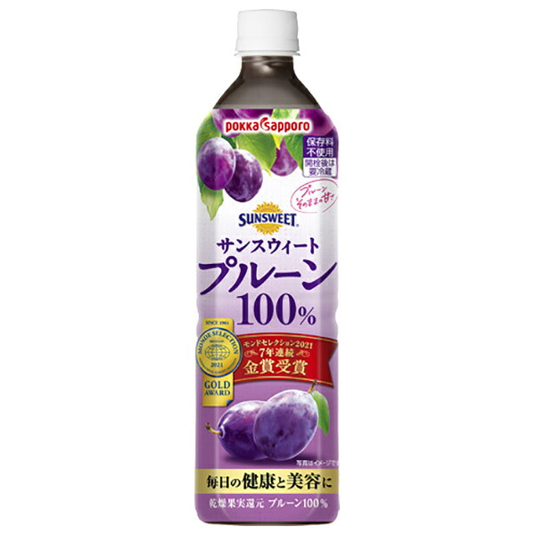 ポッカサッポロ サンスウィート プルーン100% 900mlペットボトル×12本入×(2ケース)｜ 送料無料 果実飲料 プルーン