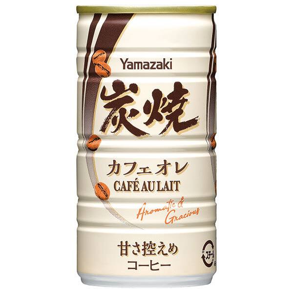 山崎製パン 炭焼カフェオレ 185g缶×30本入×(2ケース)｜ 送料無料 缶コーヒー 珈琲 カフェオレ コーヒー 缶珈琲