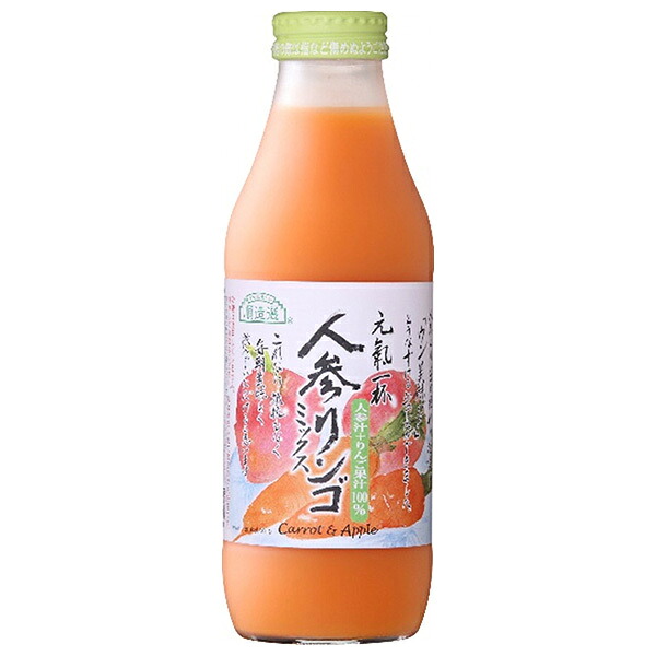 マルカイ 順造選 人参りんごミックス 500ml瓶&times;12本入&times;(2ケース)｜ 送料無料 にんじんジュース 野菜ジュース にんじん りんご リンゴ キャロット 野菜｜のぞみマーケット店