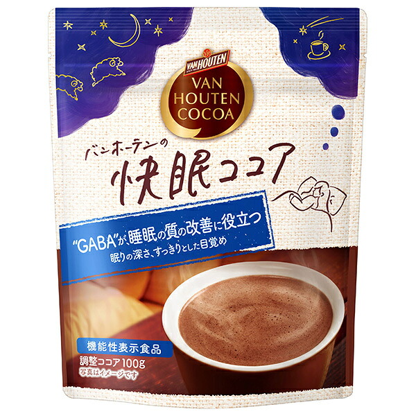 片岡物産 バンホーテンの快眠ココア 100g×12袋入×(2ケース)｜ 送料無料 嗜好品 インスタント 調整ココア 粉末ドリンク