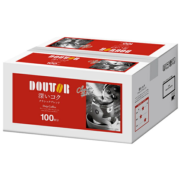 ドトールコーヒー ドトール ドリップコーヒー クラシックブレンド (10g×100P)×1箱入｜ 送料無料 嗜好品 コーヒー類 ドリップコーヒー 業務用