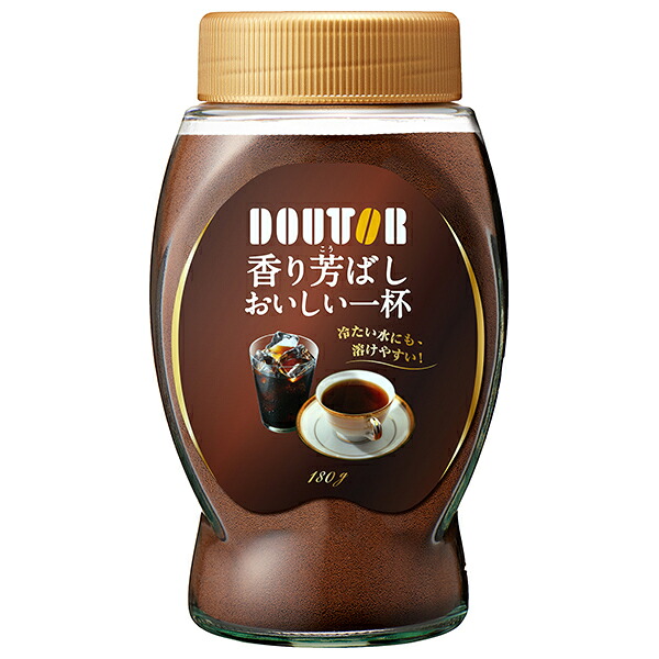 ドトールコーヒー 香り芳ばし おいしい一杯 180g瓶×12本入×(2ケース)｜ 送料無料 嗜好品 インスタントコーヒー 珈琲 瓶