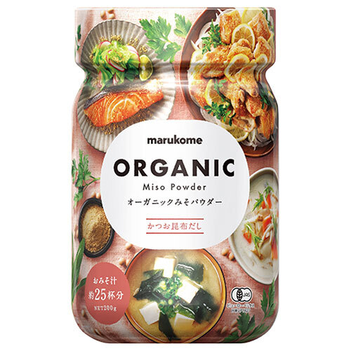 マルコメ オーガニックみそパウダー かつお昆布だし 200g×6本入×(2ケース)｜ 送料無料 調味料 味噌 粉末 まるこめ