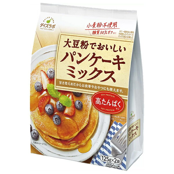 マルコメ ダイズラボ パンケーキミックス 250g×12袋入×(2ケース)｜ 送料無料 大豆粉 グルテンフリー パンケーキミックス まるこめ