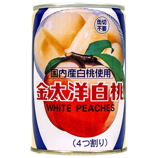 太洋食品 国内産 白桃 4つ割り 420g缶×12本入×(2ケース)｜ 送料無料 缶詰 フルーツ くだもの 缶切不要