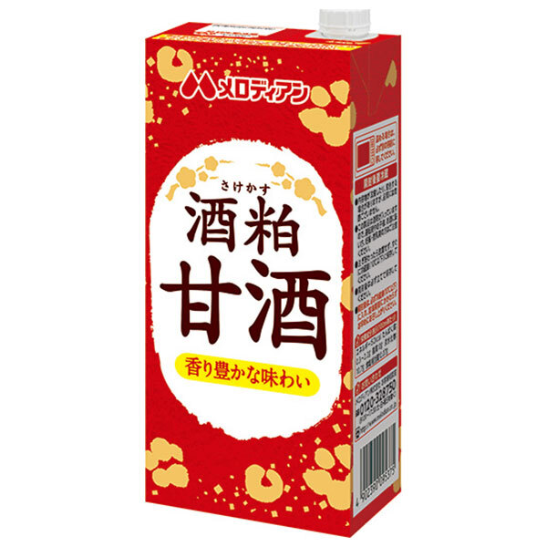 メロディアン 酒粕甘酒 1000ml紙パック×6本入×(2ケース)｜ 送料無料 あまざけ 甘酒 酒粕 1l 1L