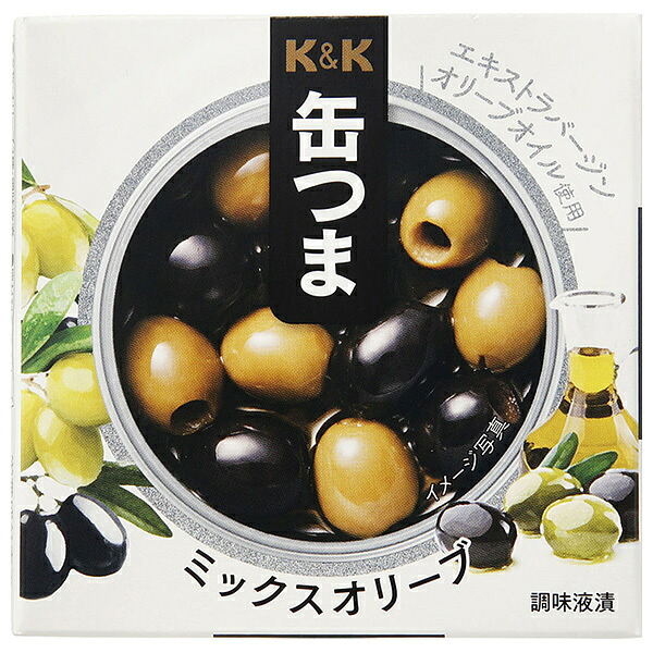 国分 K&K 缶つま ミックスオリーブ 60g×6個入×(2ケース) メーカー 問屋直送｜ 送料無料 おつまみ 缶詰