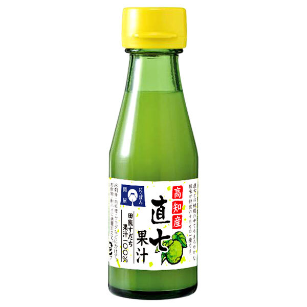 旭フレッシュ 高知県産 直七果汁 100ml瓶×6本入×(2ケース)｜ 送料無料 調味料 瓶 果実酢 土佐 高知県産 すだち 直七 田熊 柑橘 果汁 スダチ