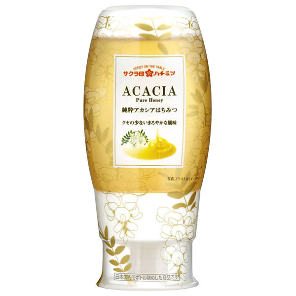 加藤美蜂園 サクラ 純粋アカシアはちみつ 200g×12本入×(2ケース)｜ 送料無料 嗜好品 はちみつ 蜂蜜 アカシヤ サクラ印 甘味料