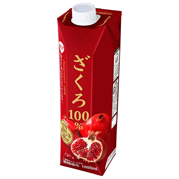 スジャータ ざくろ100% 1000ml紙パック×6本入×(2ケース)｜ 送料無料 果実 ザクロ 100% ジュース 濃縮還元