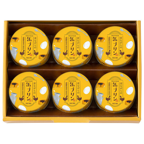 井村屋 昔ながらの缶プリン MP-B 6缶×6箱入×(2ケース)｜ 送料無料 缶 お菓子 プリン 固めプリン レトロプリン 昔ながらのプリン デザートギフト