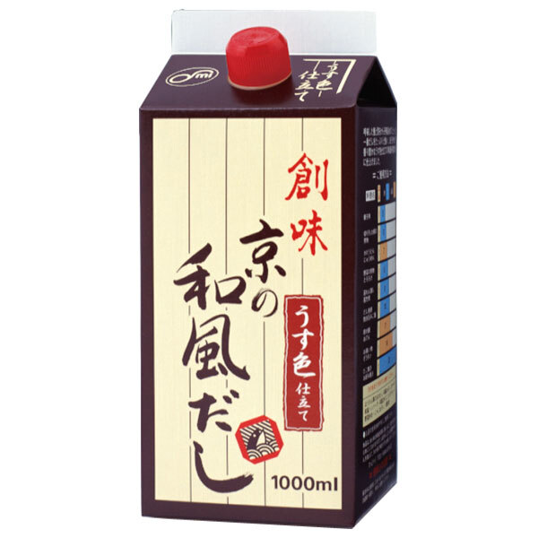 創味食品 創味 京の和風だし 1000ml紙パック×6本入｜ 送料無料 調味料 つゆ 希釈用 1000ml めんつゆ うす色 京風 だし 一番だし 和風 かつお 昆布 万能