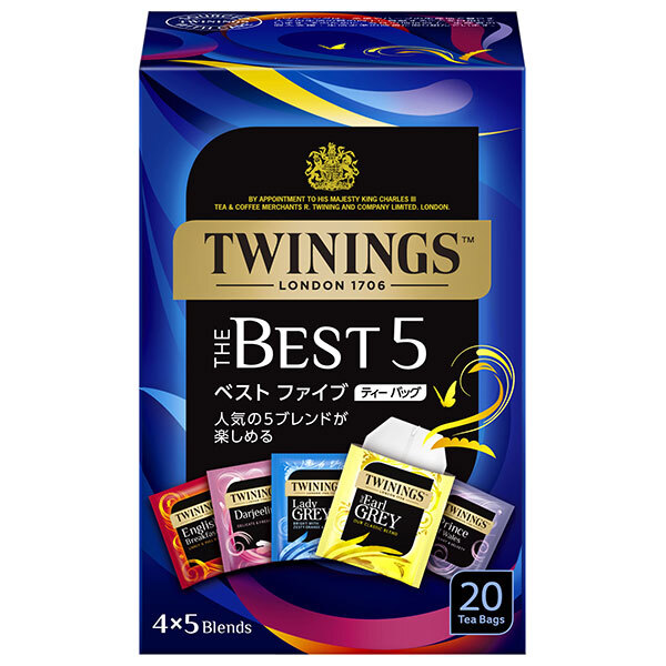 片岡物産 トワイニング ベスト ファイブ 20袋×24箱入×(2ケース)| 送料無料 紅茶 トワイニング ティーバッグ インスタント 紅茶|のぞみマーケット店