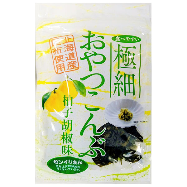 井上食品 極細おやつこんぶ 柚子胡椒味 25g×12袋入×(2ケース)｜ 送料無料 お菓子 駄菓子 おつまみ こんぶ