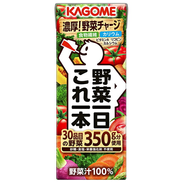 カゴメ 野菜一日これ一本 200ml紙パック×24本入×(2ケース)｜ 送料無料 野菜飲料 野菜ミックス 野菜ジュース