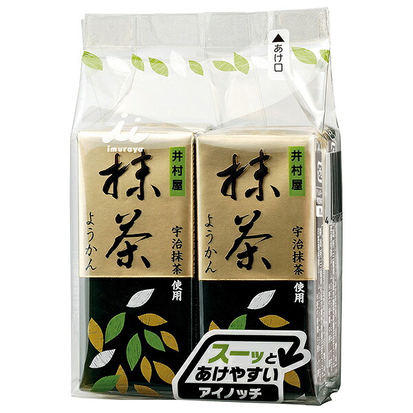 井村屋 ミニようかん 抹茶 (58g×4本)×12袋入×(2ケース)｜ 送料無料 羊羹 和菓子 お菓子 おやつ