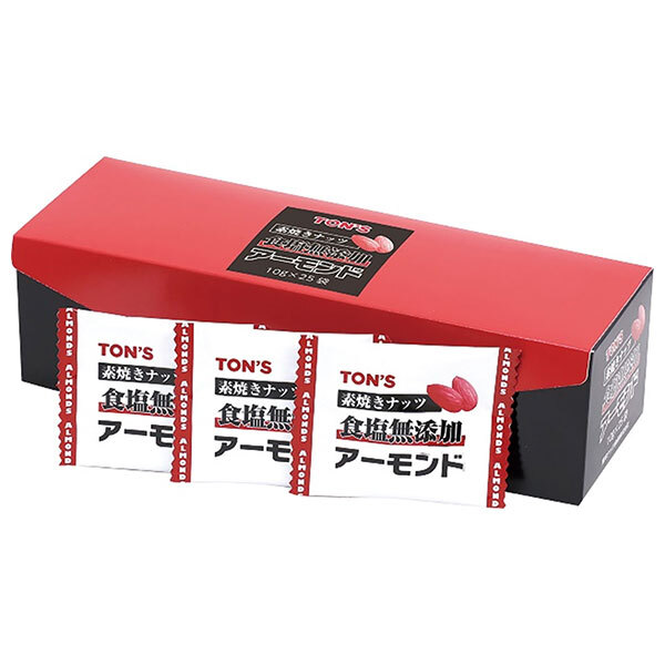 東洋ナッツ トン 素焼きアーモンド 250g(10g&times;25袋)&times;8箱入&times;(2ケース)｜ 送料無料 アーモンド　ロースト｜のぞみマーケット店