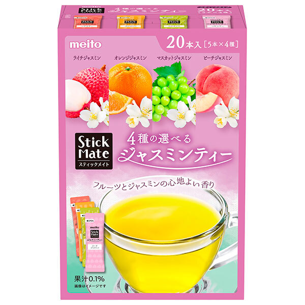 meito スティックメイト ジャスミンティー アソート 20P×6箱入×(2ケース)｜ 送料無料 嗜好品 粉末 インスタント 紅茶 アソート