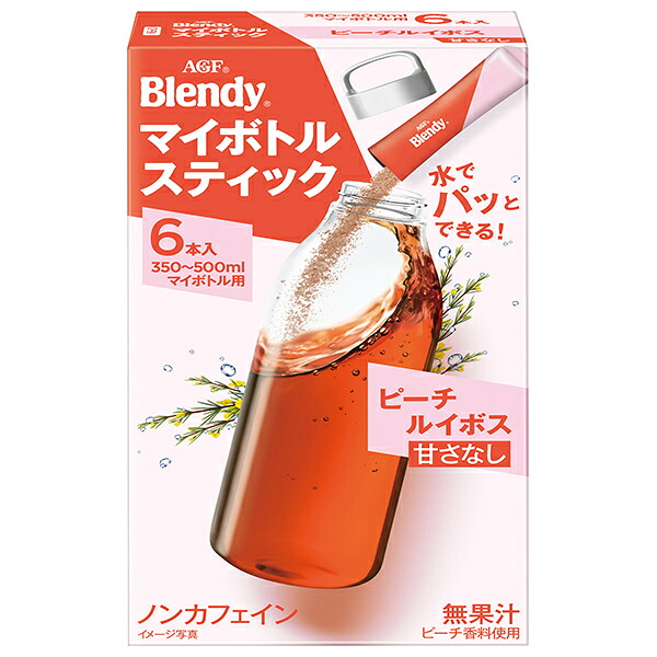 AGF ブレンディ マイボトルスティック ピーチルイボスティー (3.5g×6本)×24箱入×(2ケース)｜ 送料無料 Blendy 嗜好品 紅茶 インスタント 粉末