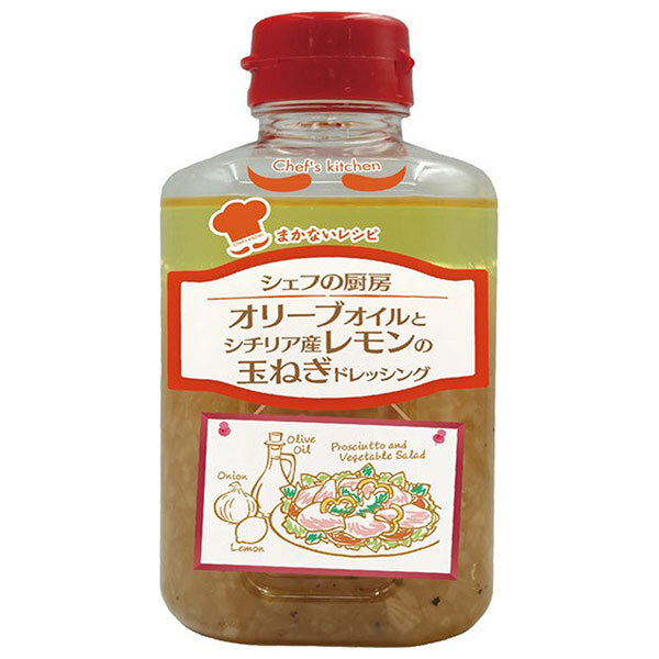 徳島産業 シェフの厨房 オリーブオイルとシチリア産レモンの玉ねぎドレッシング 330mlペットボトル×12本入×(2ケース)｜ 送料無料 調味料 ドレッシング オイル レモン 玉ねぎ