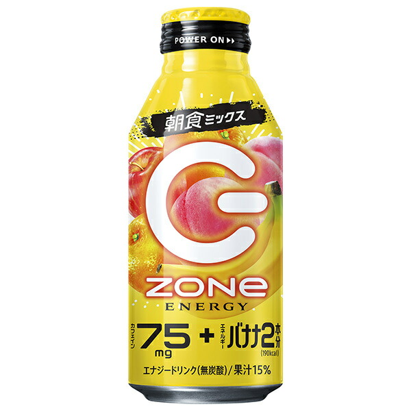サントリー ZONe POWER MORNING ENERGY(ゾーンパワー モーニングエナジー) 400mlボトル缶×24本入×(2ケース)｜ 送料無料 エナジードリンク フルーツ ミックス