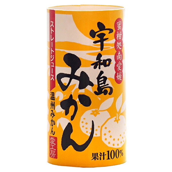 愛工房 宇和島みかん 125mlカートカン×30本入×(2ケース)｜ 送料無料 果実飲料 果汁100% オレンジ ジュース 紙パック
