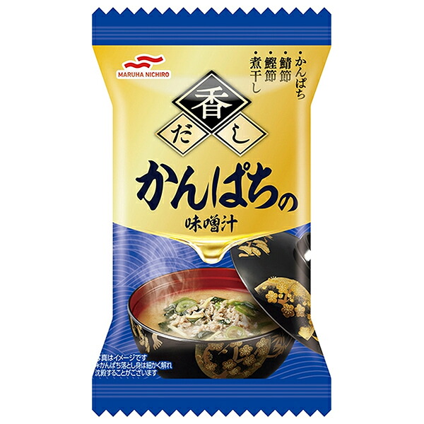 マルハニチロ 香だし かんぱちの味噌汁 7.8g×24袋入×(2ケース)｜ 送料無料 インスタント 即席 味噌汁 みそ汁 フリーズドライ