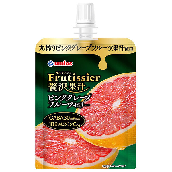 umios Sフルティシエ 贅沢果汁 ピンクグレープフルーツ 150g×30(6×5)個入｜ 送料無料 ゼリー フルーツゼリー おやつ グレープフルーツ フルティシエ