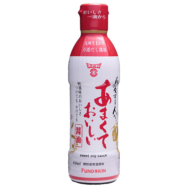 フンドーキン あまくておいしい醤油 450mlペットボトル&times;12本入&times;(2ケース)｜ 送料無料 醤油 しょうゆ 密封ボトル 調味料 鰹風味｜のぞみマーケット店