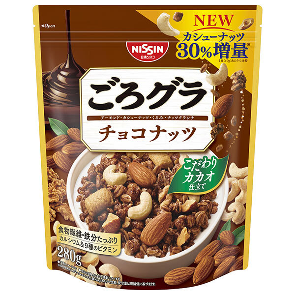 日清シスコ ごろグラ チョコナッツ 280g×8袋入×(2ケース)｜ 送料無料 一般食品 健康食品 シリアル 袋 6,669円