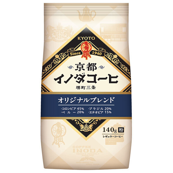キーコーヒー 京都イノダコーヒ オリジナルブレンド(粉) 140g×6袋入×(2ケース)| 送料無料 レギュラー コーヒー 珈琲 ブレンド|のぞみマーケット店