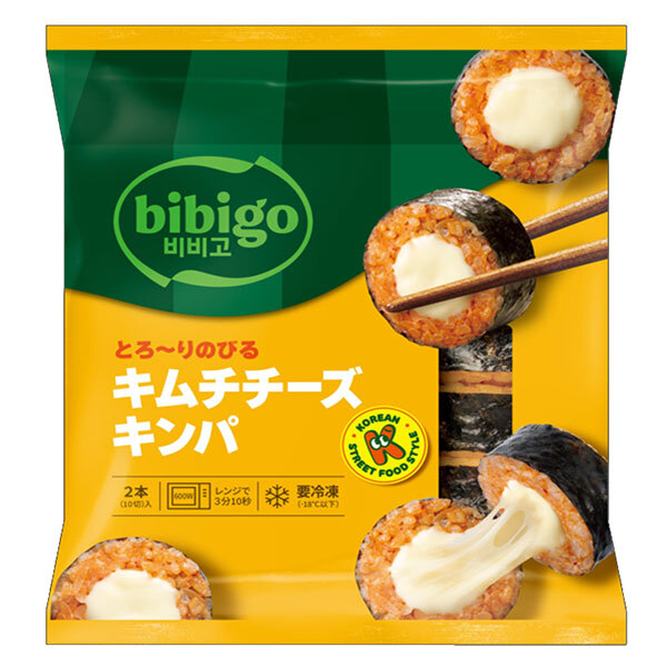CJジャパン bibigo とろ～りのびる キムチチーズ キンパ 250g&times;18袋入 冷凍商品｜ 送料無料 ビビゴ キンパ 韓国のり巻き キムチ チーズ｜のぞみマーケット店