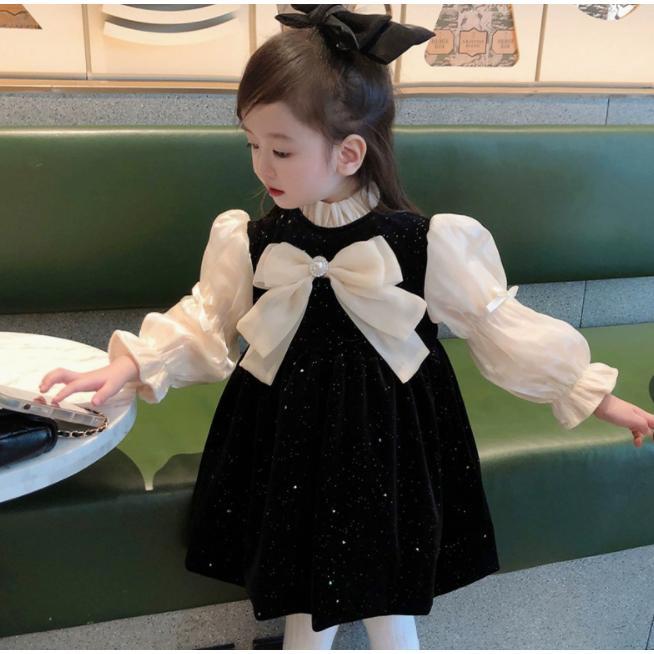 子供ワンピースフォーマルピアノ発表会 春秋 長袖 ワンピース 女の子 二次会 結婚式 入園式 卒園式 入学式 発表会 受験用 七五三 卒園式 学園祭 100-140cm