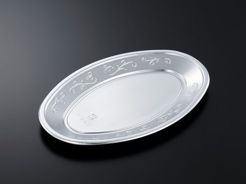 オードブル皿　DX小判皿K-7（20枚）375×245×23mm 楕円形　パーティー皿　盛皿｜ニューパックとがし