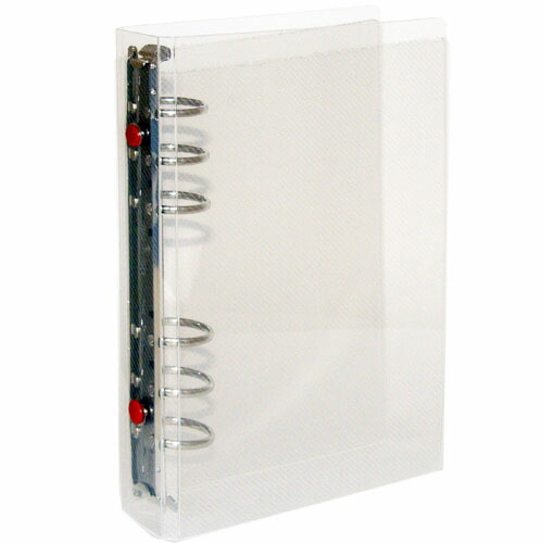 楽天市場】バイブル6穴 保存バインダー（太）R-25 透明-ブルーHB-215