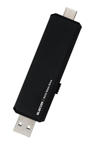 エレコム 外付けSSD 1TB USB3.2 (Gen2)対応 スライド式 Type-C/Type-A コネクタ iPhone/iPad 対応