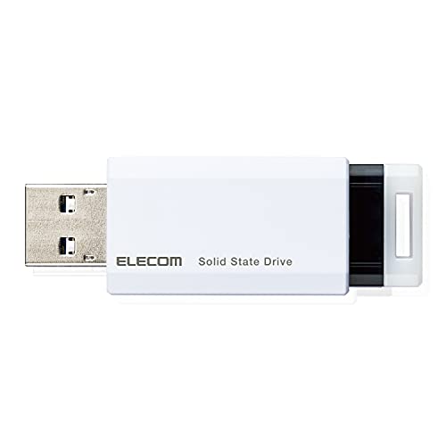 エレコム 外付けSSD 250GB USB3.2(Gen2) PS5/PS4(メーカー動作確認済) ノック式 ホワイト ESD-EPK0250G
