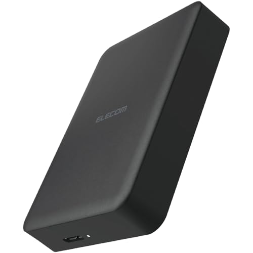 エレコム 外付けハードディスク ポータブル HDD 4TB USB 5Gbps USB3.2(Gen1) 対応 テレビ録画 PC 静音 ELP-