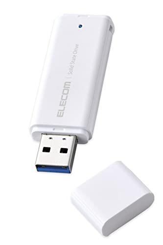 エレコム 外付けSSD 1TB ポータブル USB 5Gbps / USB3.2(Gen1)対応 小型 キャップ式 ホワイト ESD-EMC10