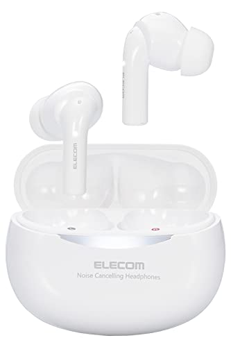 エレコム ワイヤレスイヤホン Bluetooth5.2 ノイズキャンセリング対応 AAC対応 軽量 完全ワイヤレス 耳せんモード 外音モード ホ