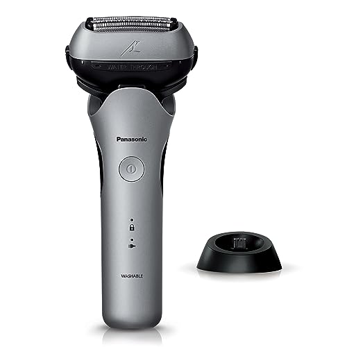 パナソニック シェーバー ラムダッシュ 3枚刃 電動 髭剃り メンズ 充電スタンド 密着3Dヘッド ES-L360D-S シルバー