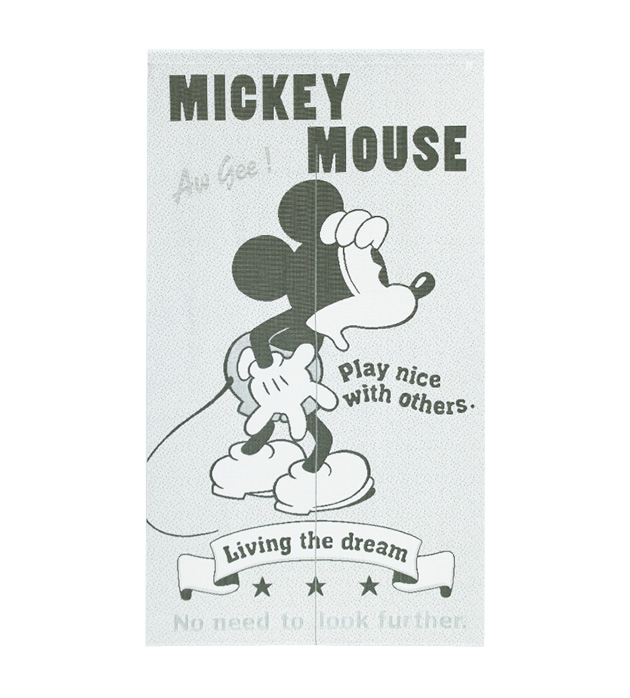 楽天市場 のれん かわいい ディズニー ミッキーマウス ジャガード 85 150cm 日本製 メール便送料無料 エヌズファーニチャー