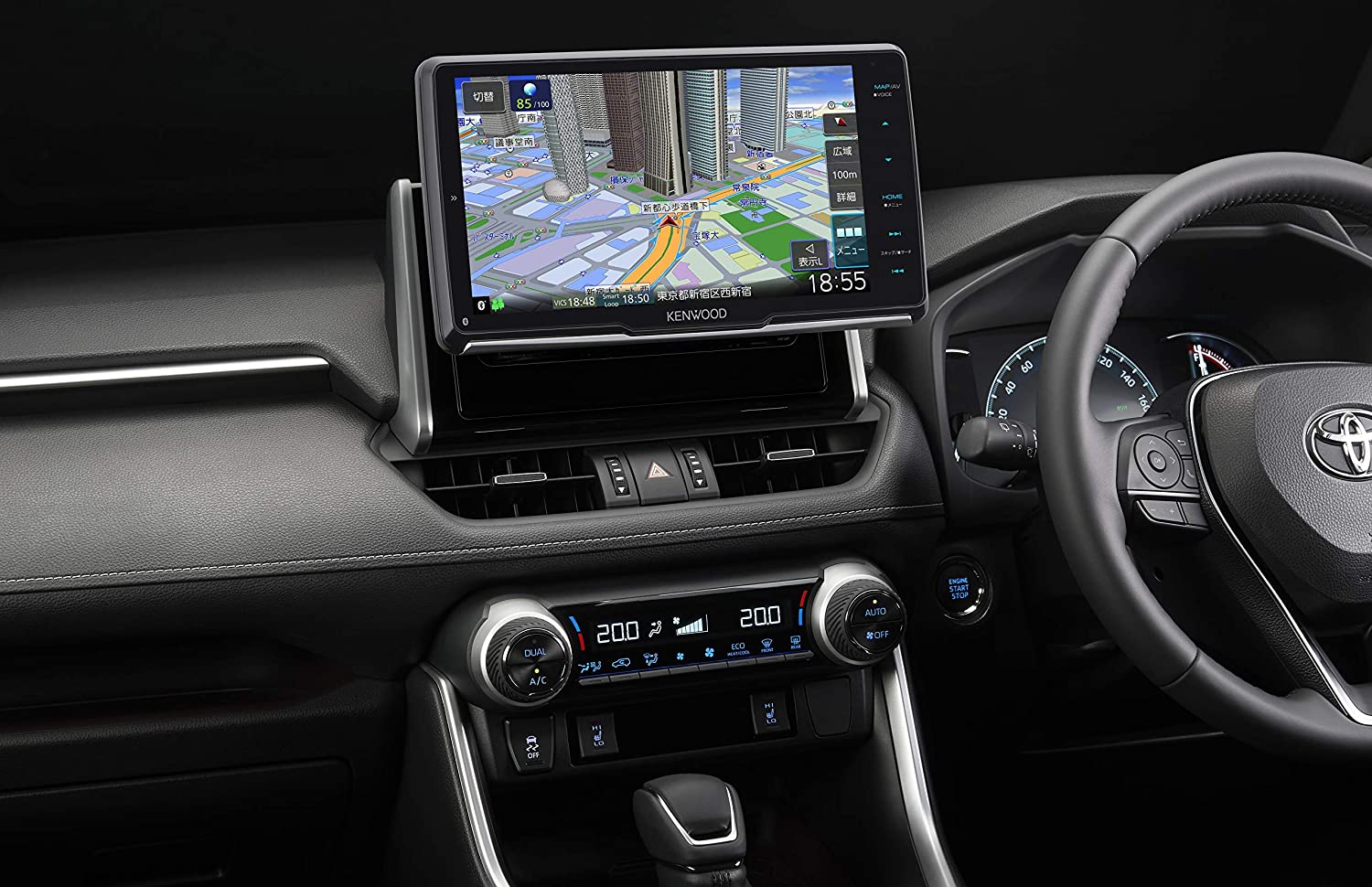 KENWOOD(ケンウッド)カーナビ彩速ナビ9型MDV-M907HDFフローティング/専用ドラレコ連携無料地図更新/フルセグ/Bluetooth/Wi-Fi/AndroidiPhone対応/DVD/SD/USB/HDMI/ハイレゾ/VICS/タッチパネル/HDパネル