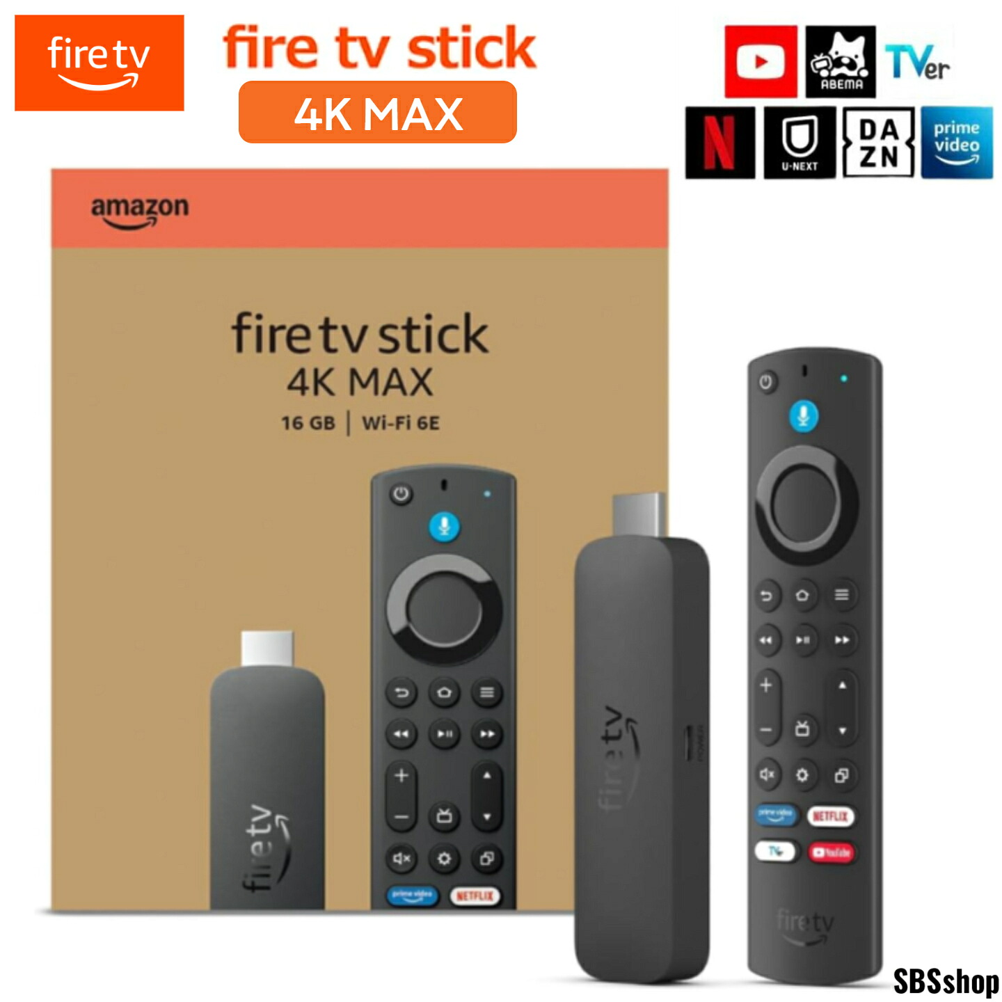 【2026年モデル】Amazon Fire TV Stick 4K Max 第2世代 YouTubeボタン版 ストリーミング メディアプレーヤー Alexa対応 音声認識 リモコン アマゾン ファイヤー ファイアー スティック テレビ 接続 HDMI Youtube Netflix Prime Video U-NEXT Hulu TVer ABEMA DAZN｜ＳＢＳＳｈｏｐ　店 9,798円