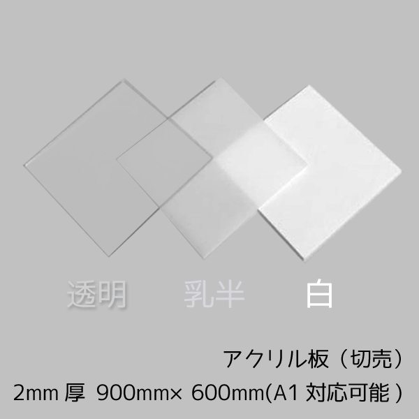 楽天市場】アクリル板 2mm厚 100mm×100mm 1枚【透明/白/乳半】【国産 