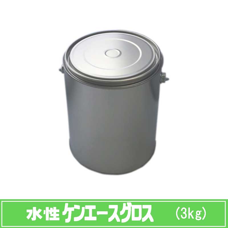 ニッペ　水性ケンエースグロス 白色 3kg 1缶 ［外壁塗料］［日本ペイント］［ニッペ］［送料無料］